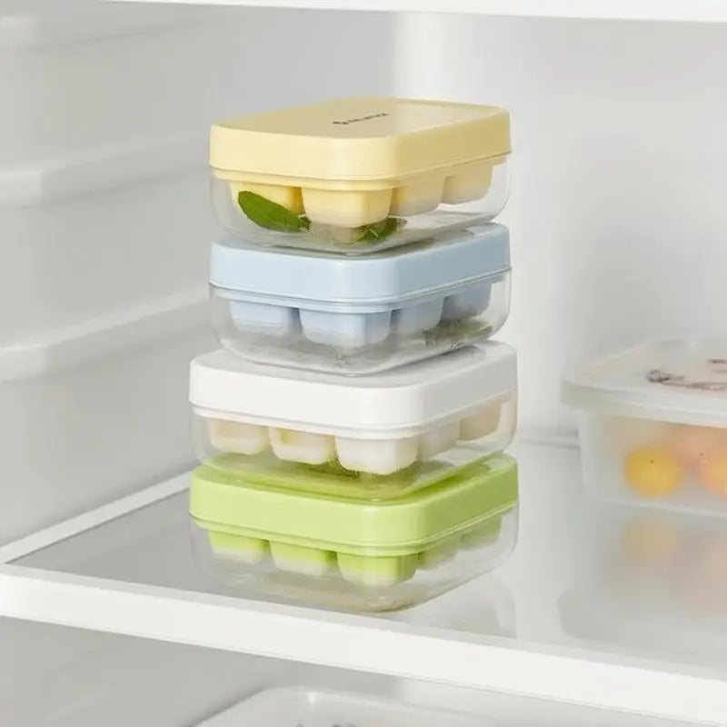 Mini Ice Cube Tray Mold with Removable Storage Bin
