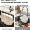 Premium Hanging Foldable Sink Drain Basket - Retractable Kitchen Filter & Organizer