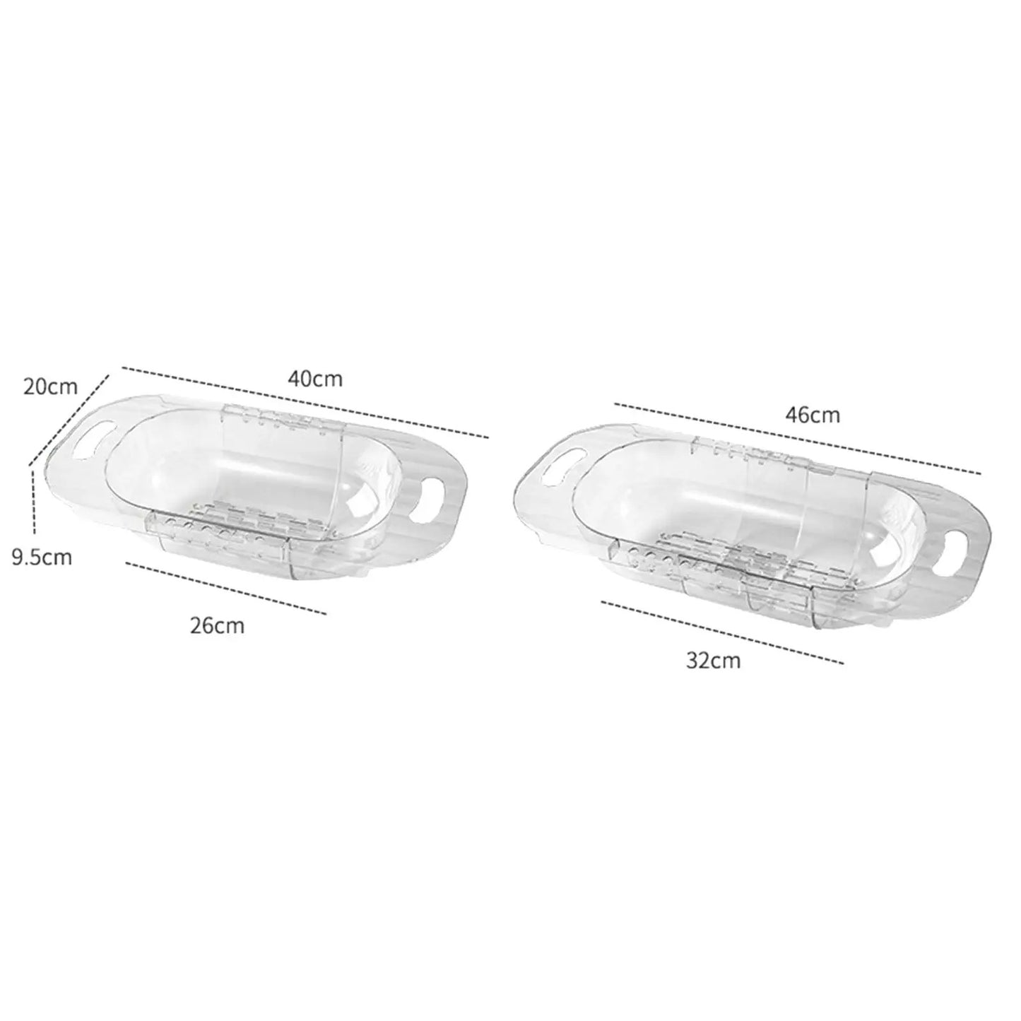 Adjustable Acrylic Fruit & Vegetable Sink Drainer