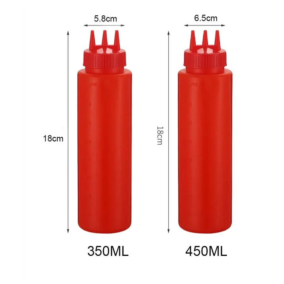 3 Nozzle Squeeze Sauce Bottle - Precision Drizzle for Kitchen & Decor
