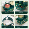 Luxury 2-Tier Spice Jar Set with Radiant Golden Metal Stand