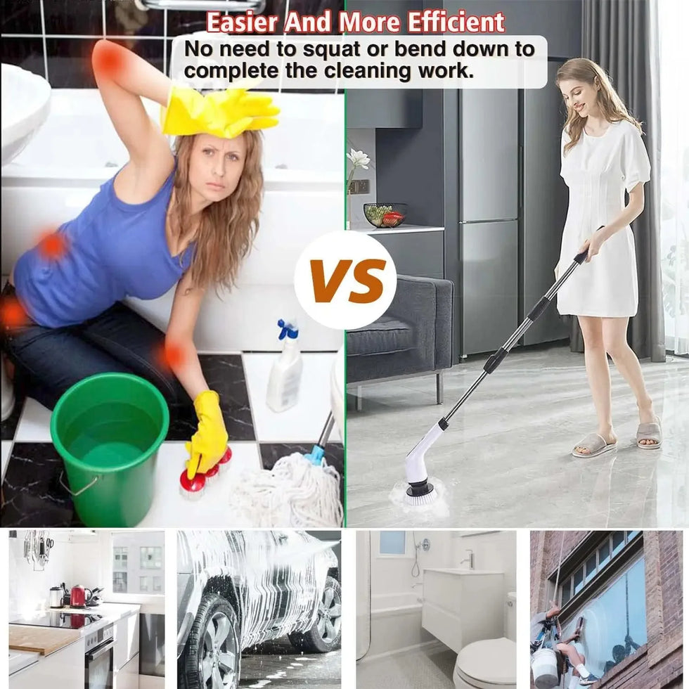 9-in-1 Multipurpose Electric Cleaning Brush – Cordless Deep Scrub