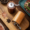 Premium Hand-Cranked Solid Wood Pepper Grinder Mill