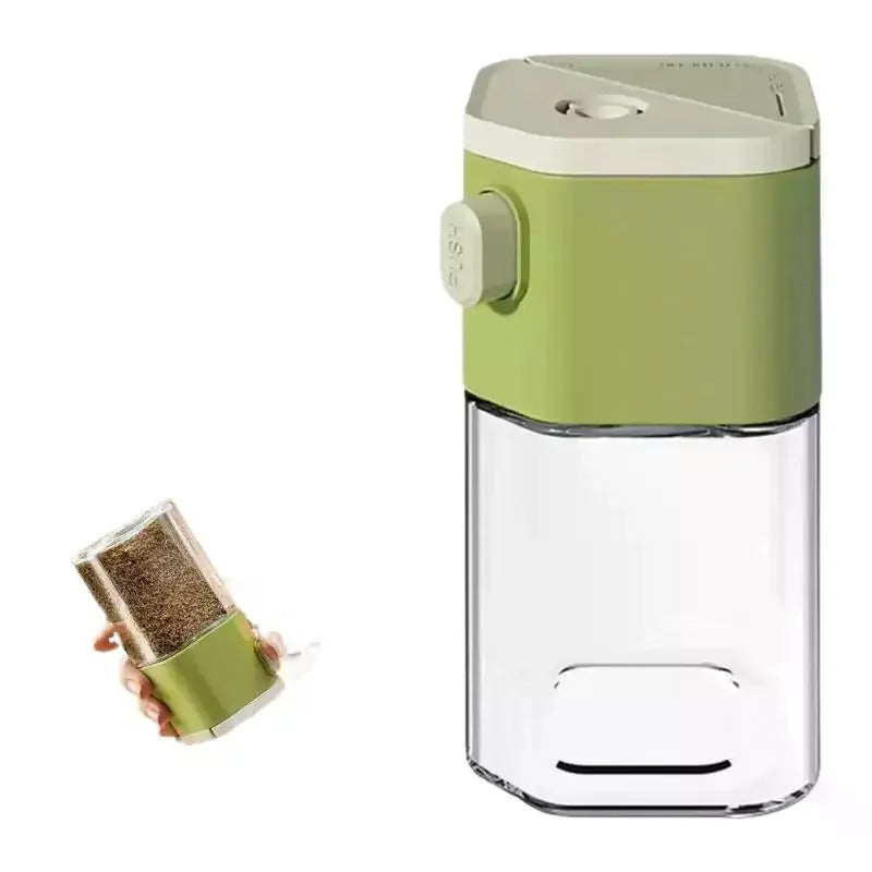 2-in-1 Dual-Chamber Glass Salt & Pepper Shaker Bottle