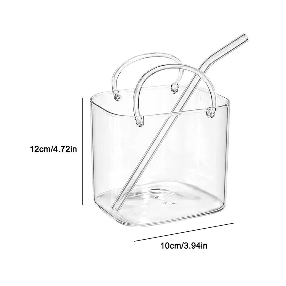Designer Handbag-Inspired Glass for Coffee, Juice & Matcha