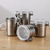 4-Piece Premium Stainless Steel Airtight Canister Set