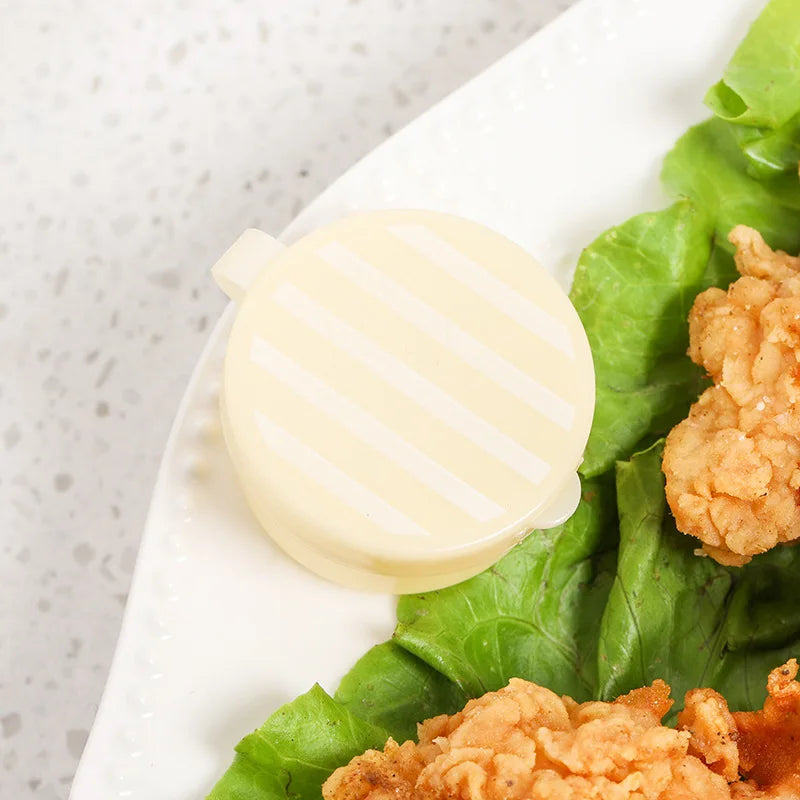 4-Piece Mini Sauce Containers with Hinged Lids | Portable Bento Box Dip Cups