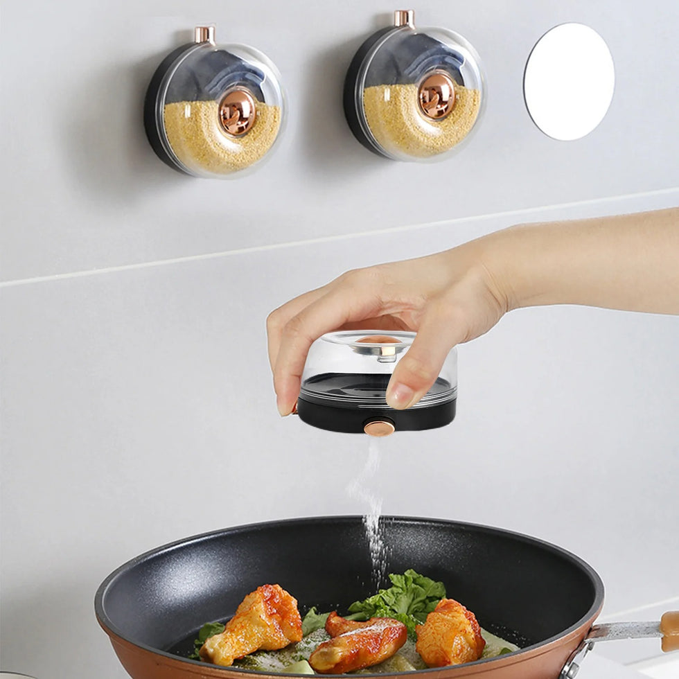 Magnetic Spice Jar Organizer – Space-Saving Magnetic Storage Box for Fridge & Microwave