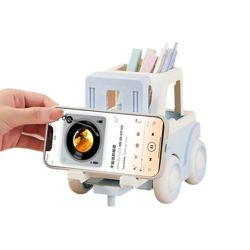 Cartoon Car Pen Holder & Phone Stand - Turbo Organizer