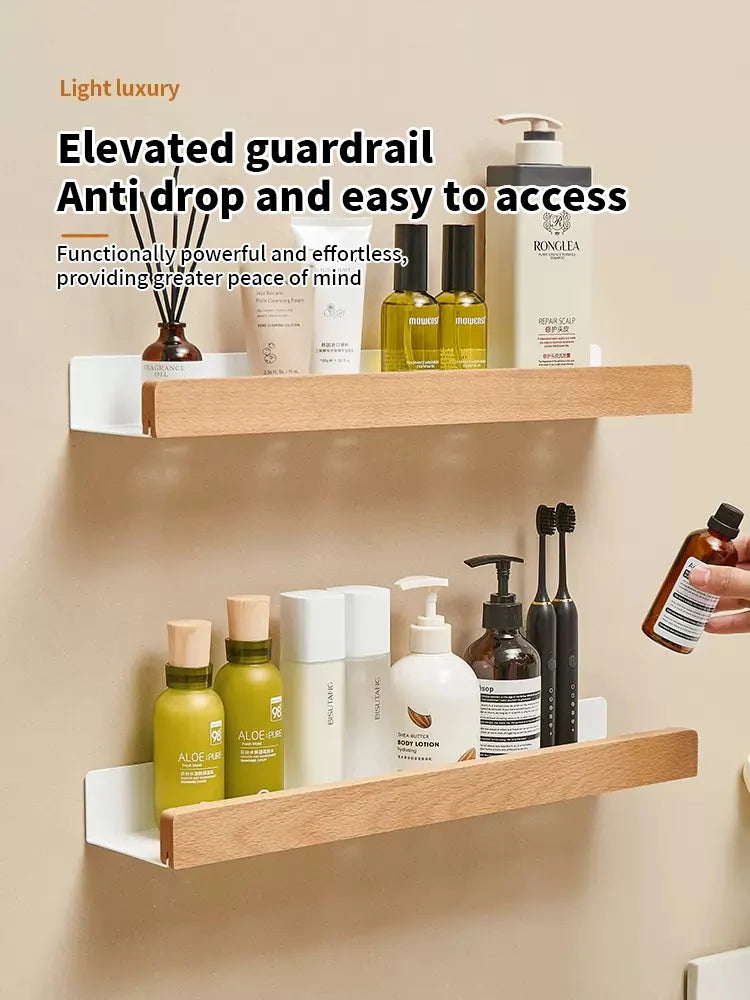 Self-Adhesive ABS Plastic Straight Wall Shelf Organizer