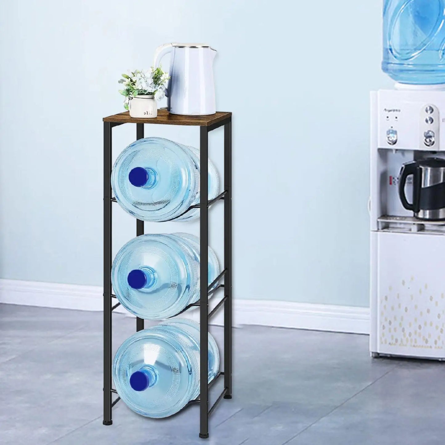 Premium Metal Water Dispenser Bottle Storage Organizer Stand