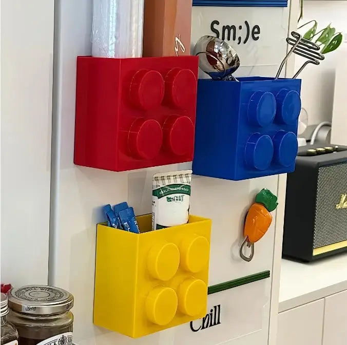 BlockStuck Magnetic Caddy - Multipurpose Wall Mounted Holder