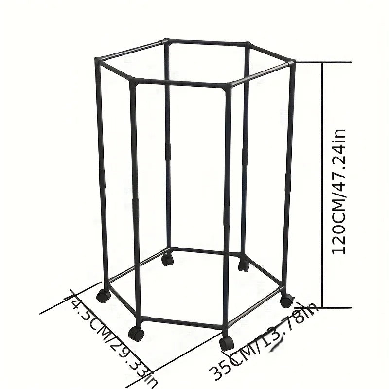 Hexagonal Rotating Clothes Hanger – Space-Saving Vertical Wardrobe Organizer