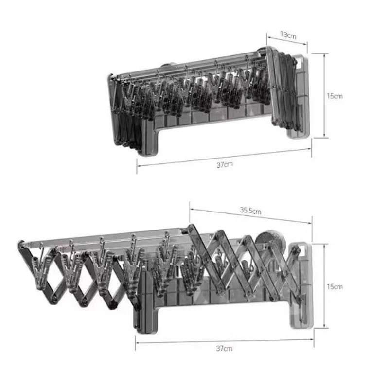 FlexiGrip Sock Rack - Retractable Suction Drying Hanger
