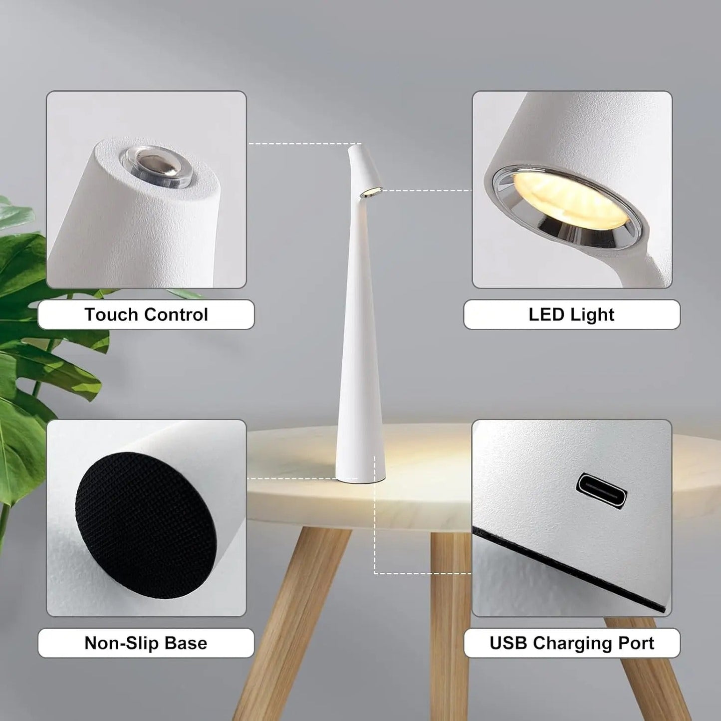 Portable LED Touch Lamp – Dimmable Wireless Light (Random Color)
