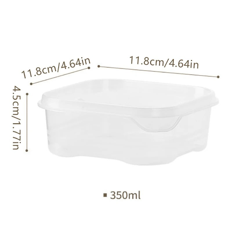 Pack of 3 Transparent Stackable Refrigerator Storage Bins