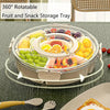 360° Rotating Serving Tray with Lid & Handle