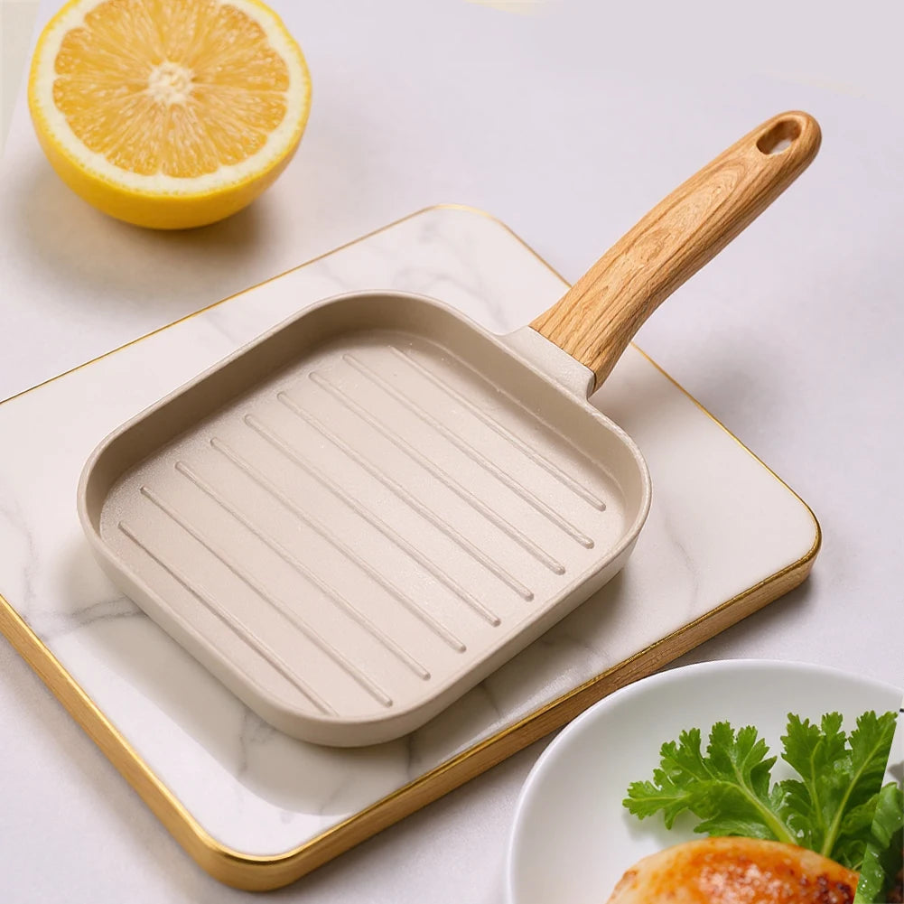 Non-Stick Square Grill Pan – Die-Cast Aluminum Stovetop Griddle with Deep Ridge Lines