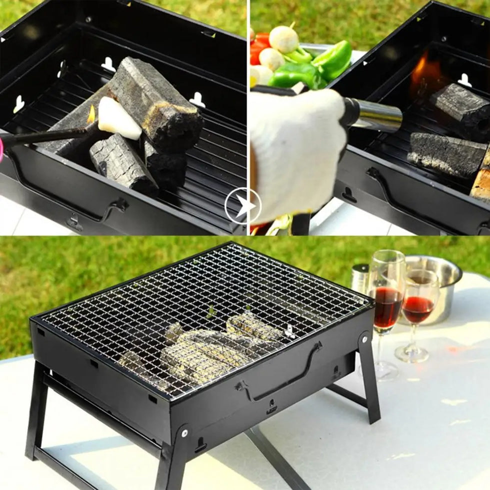 SizzleMaster Original Heavy-Quality Portable Charcoal BBQ Grill