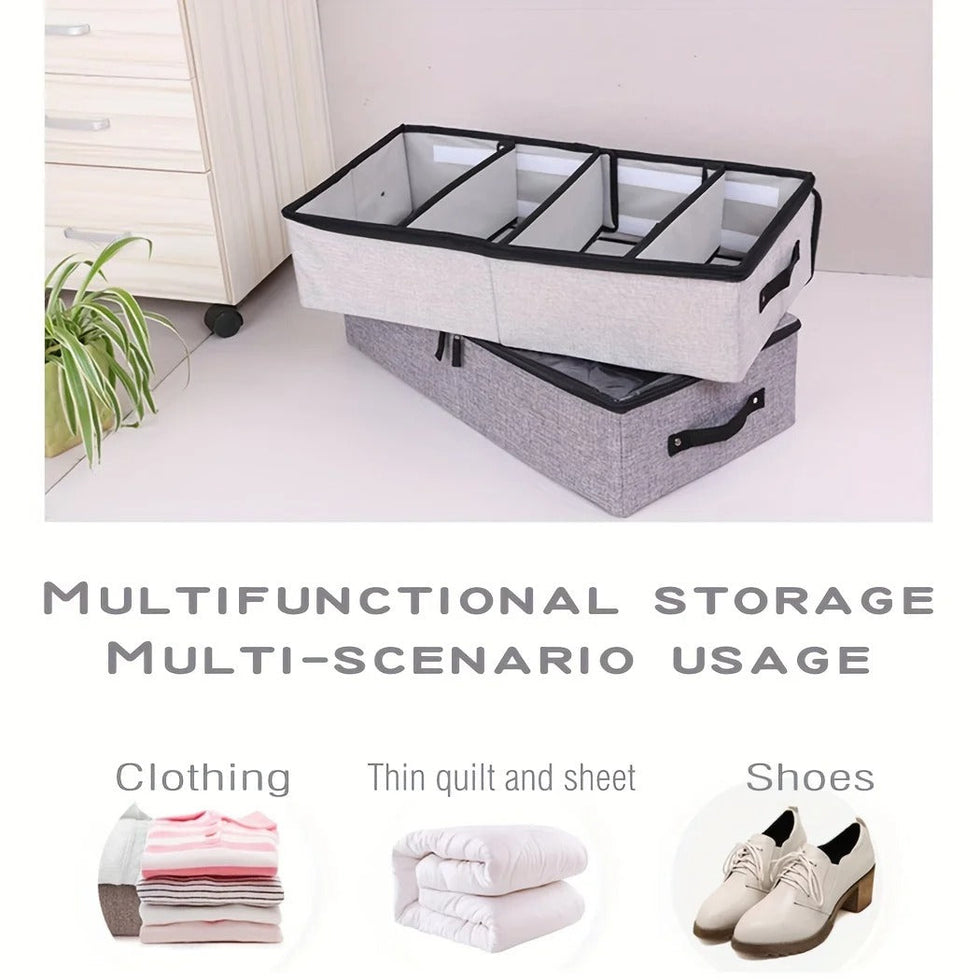 Under-Bed Shoe Organizer & Foldable Storage Box IT