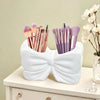 Elegant Bow Accent Multi-Purpose Organizer – Chic Desktop & Vanity Storage