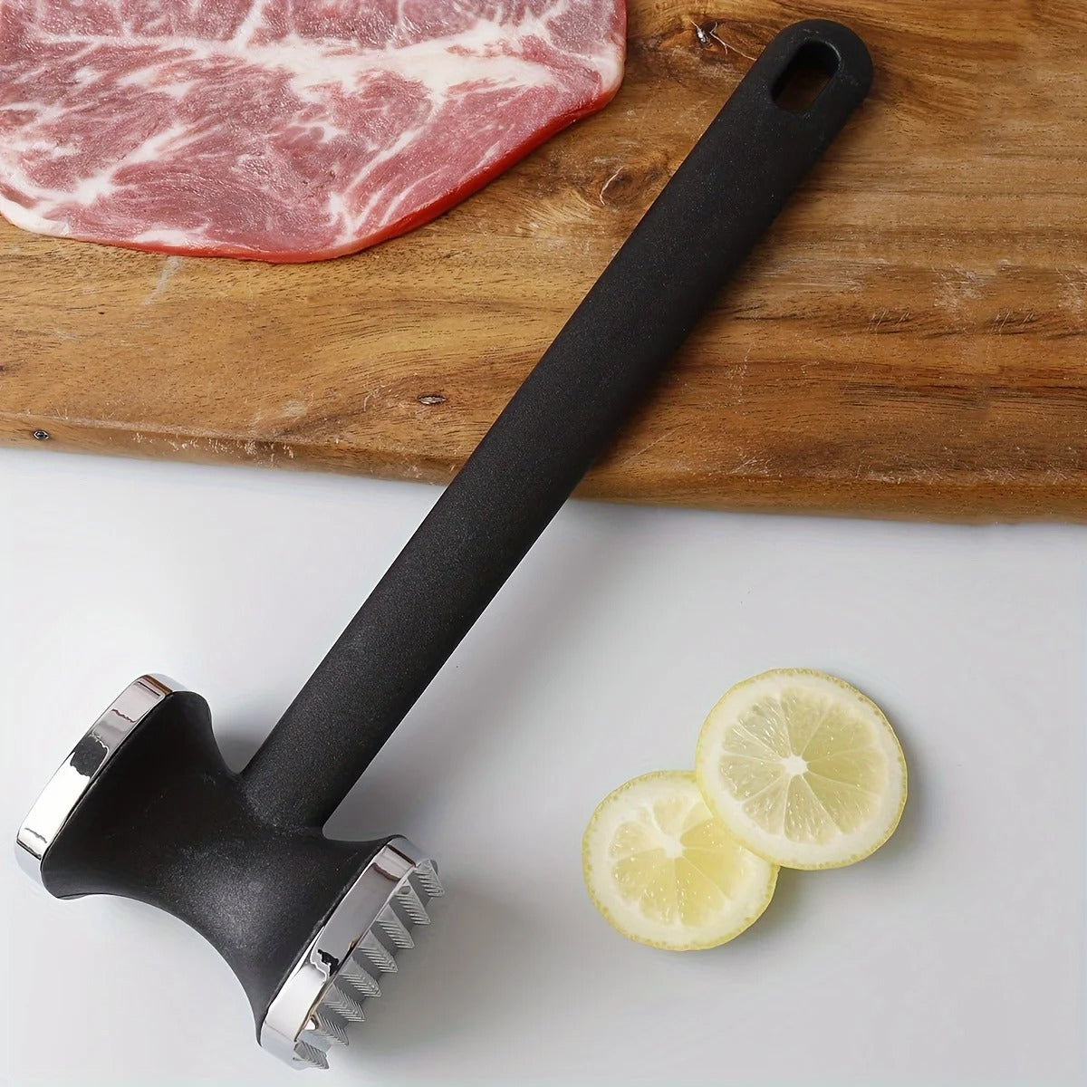 Heavy-Duty Dual-Sided Stainless Steel Meat Tenderizer Mallet