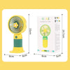 Mini Rechargeable Handheld Fan – Portable USB Personal Fan with Desktop Stand (Random Color)