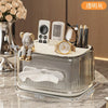 Multifunctional Tissue Box Organizer – Integrated Desktop Holder & Remote Caddy