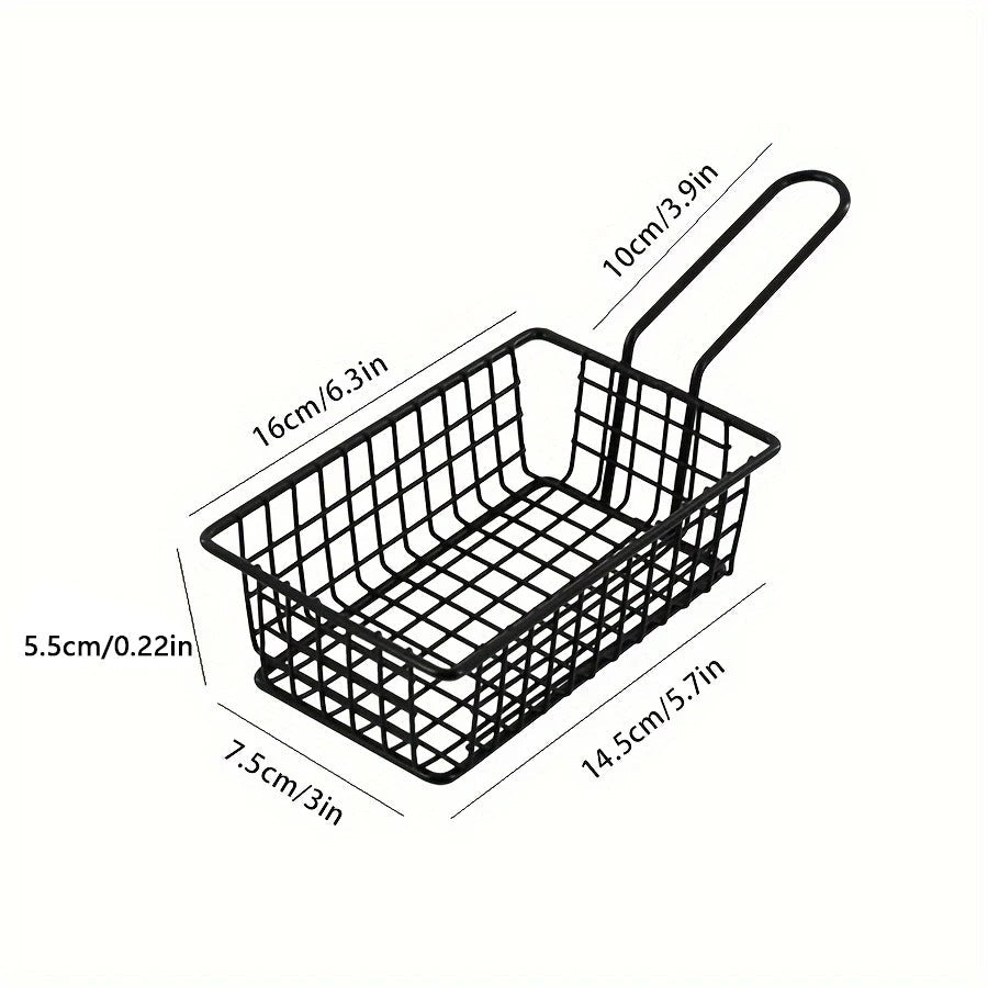 Rectangular French Fries Snack Basket – Restaurant Style Serving (Random)