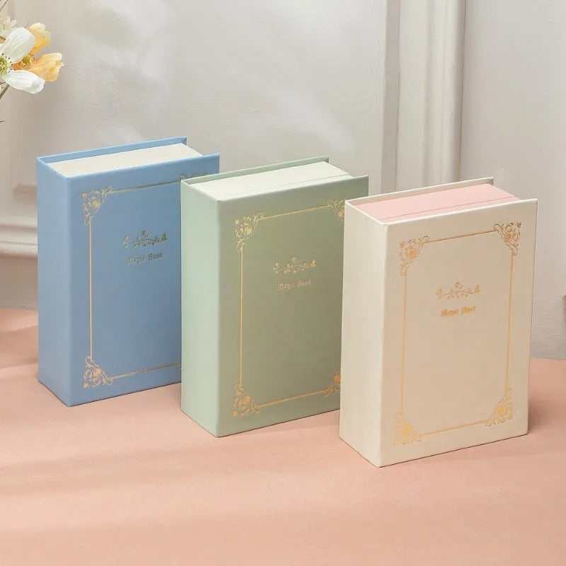 Vintage Book-Style PU Leather Jewelry Organizer