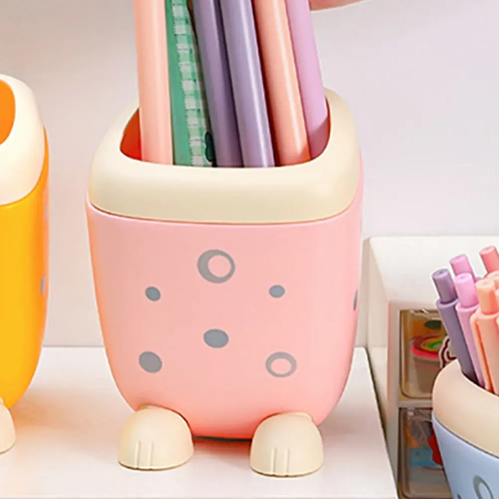 Cute Kawaii Animal-Style Desktop Stationery & Pen Holder