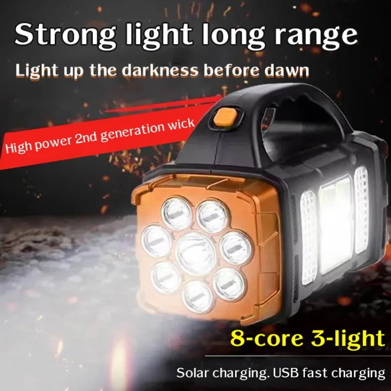 2-in-1 Rechargeable Solar & USB Handy LED Searchlight
