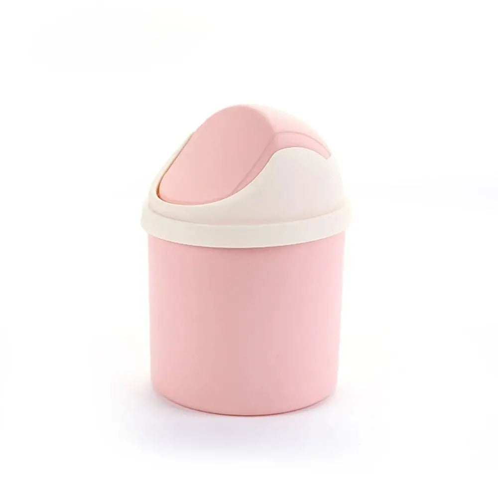Desktop Trash Can - Push-Top Minimalist Waste Bin