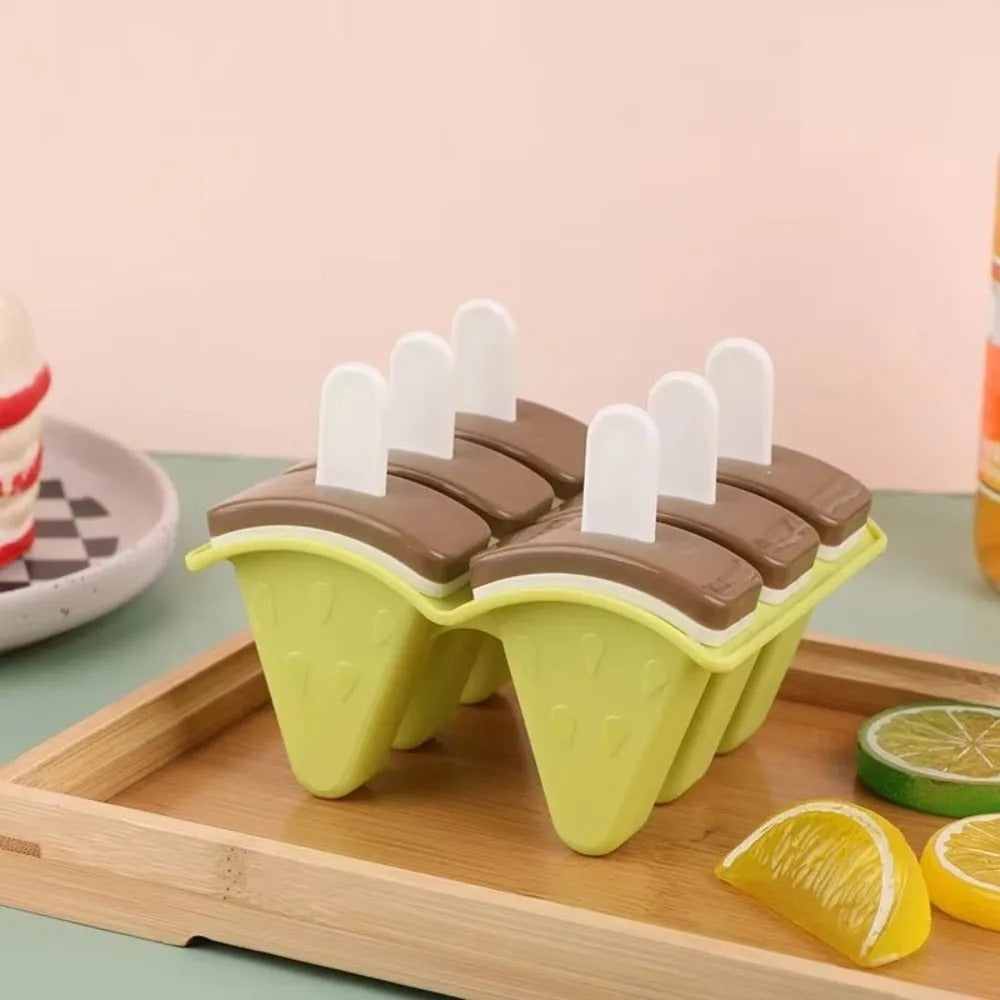 4-Piece Watermelon Popsicle & Ice Cream Maker Mold Set