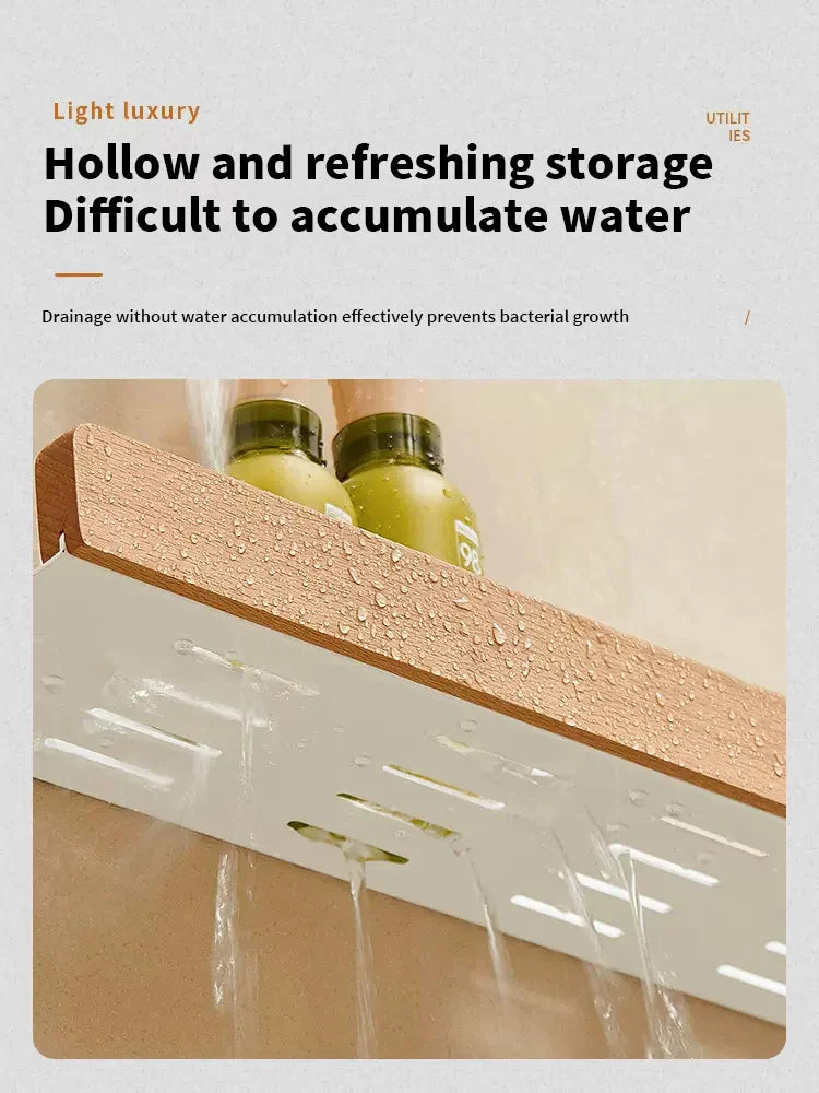 Self-Adhesive ABS Plastic Straight Wall Shelf Organizer