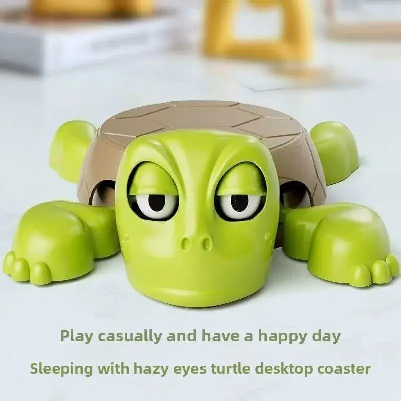 Funny Turtle Coaster – Interactive Desk Mug Holder