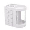 4-Tier Ivory White Multifunctional Makeup & Skincare Organizer