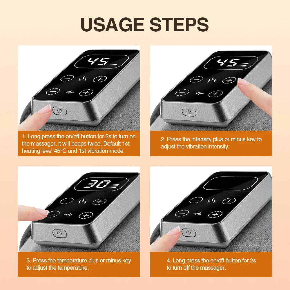 Heated Knee & Leg Vibration Massager Brace Wrap