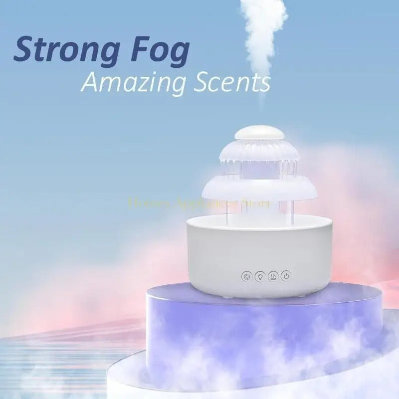 Waterflow Fountain Humidifier – 600ml Smart Anti-Gravity Desktop Rainforest Diffuser