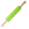 Non-Stick Silicone Rolling Pin (Belan) with Wooden Handles