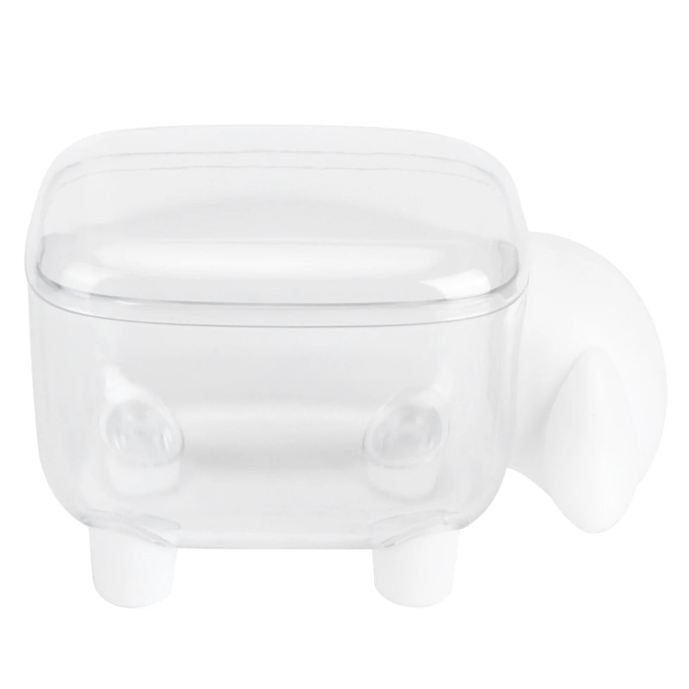 Sheep-Shaped Cotton Swab Holder – Crystal-Clear Vanity Organizer