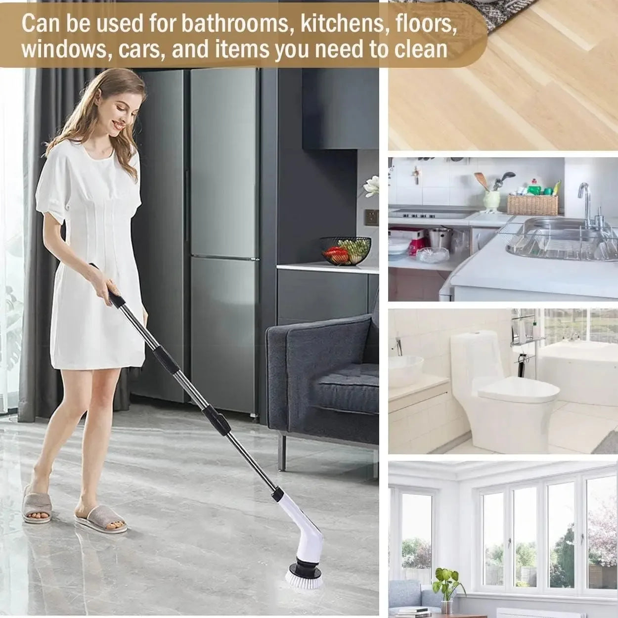 9-in-1 Multipurpose Electric Cleaning Brush – Cordless Deep Scrub