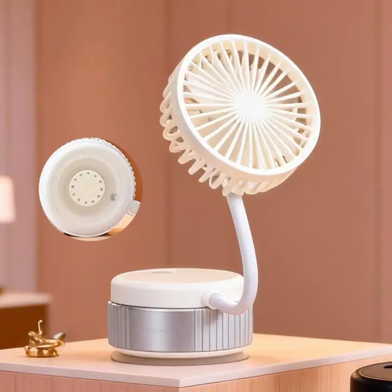 3-in-1 Mini Wall-Mount & Desktop Flexible Neck Rechargeable Fan