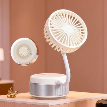 3-in-1 Mini Wall-Mount & Desktop Flexible Neck Rechargeable Fan