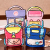 4-Piece Cartoon Backpack Self-Sealing Storage Bags - Cute Ziplock Pouch Set