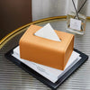 Luxury Leather-Styled Plastic Tissue Box Cover Holder