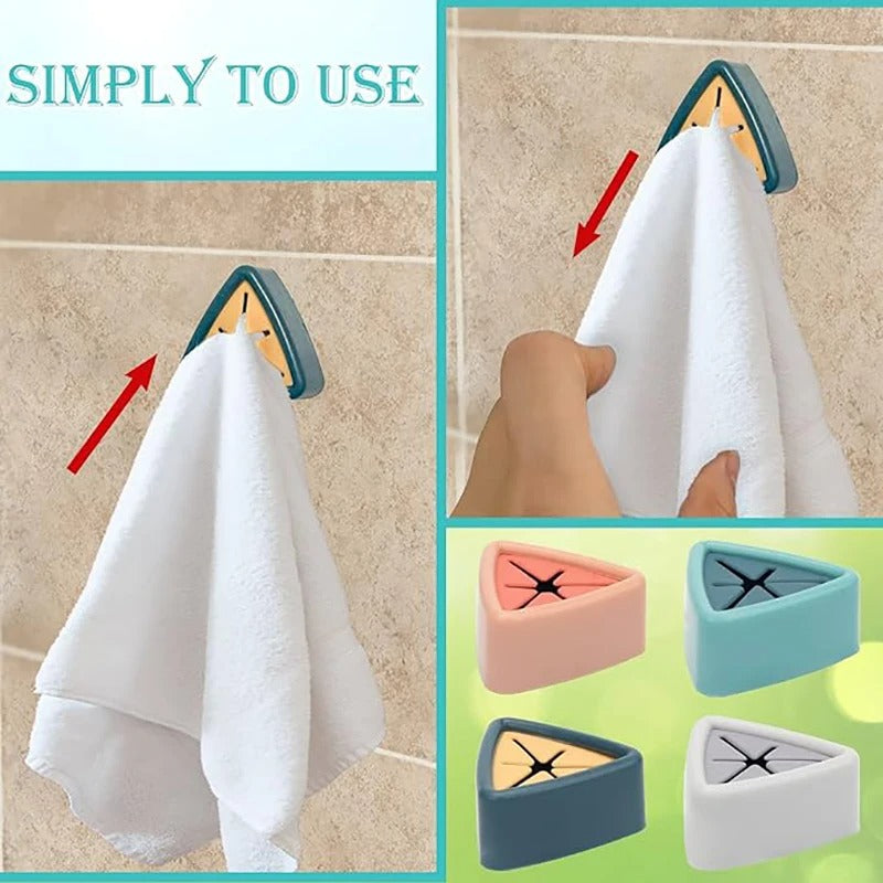 3-Piece Self-Adhesive Towel Holder Set – Drill-Free Wall Mount