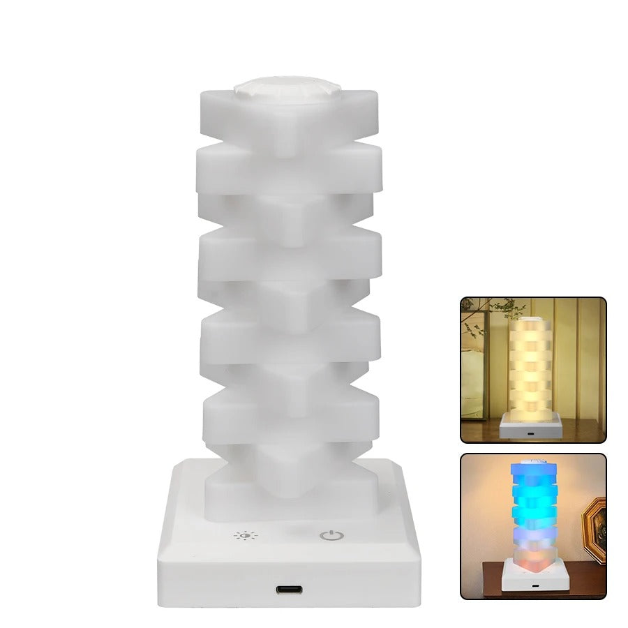 Triangle Cube Atmosphere Lamp – RGB Multi-Colour Rechargeable Desk Light