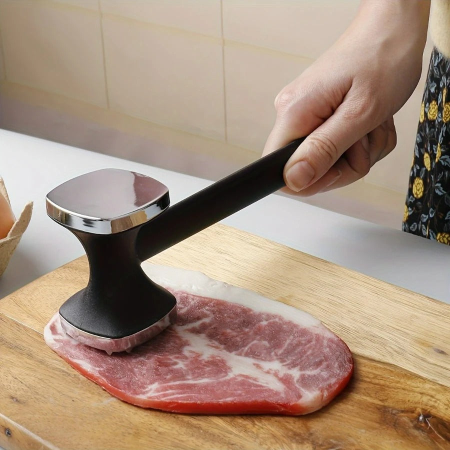 Heavy-Duty Dual-Sided Stainless Steel Meat Tenderizer Mallet