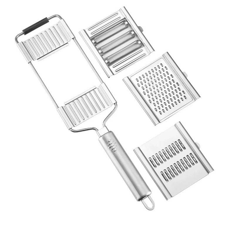 Multi-Function Stainless Steel Chopper – Manual Vegetable Slicer & Grater